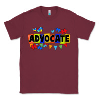 Burgundy Advocate Autism Classic Tee - FaDigitalArtStudio