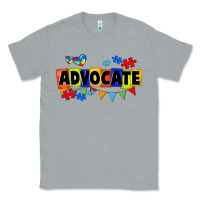 Heather Grey Advocate Autism Classic Tee - FaDigitalArtStudio