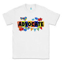 White Advocate Autism Classic Tee - FaDigitalArtStudio
