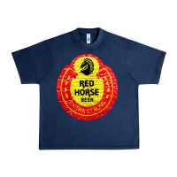 Navy red horse Urban Heavy Tee - artisFamous