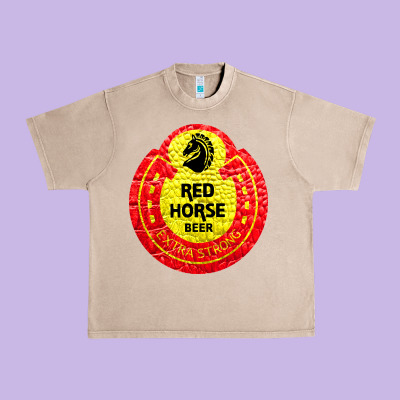 Red Horse Urban Heavy Tee Designed By Artisfamous