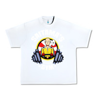 White anime gym Urban Heavy Tee - artisFamous