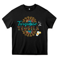 Black turquoise gemstone and taquila Heavy Core Tee - RanaPortraitStore