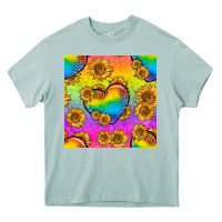 Pride Lgbtq Leopard Hearts And Sunflowers Seamless Heavy Core Tee | Teevron