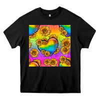 Black Pride lgbtq leopard hearts and sunflowers seamless Heavy Core Tee - BundleAndBundleShop