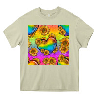 Mossy Pride lgbtq leopard hearts and sunflowers seamless Heavy Core Tee - BundleAndBundleShop