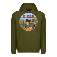 Army Green i can dig it armadillo Premium Hoodie - BarkalooDesign