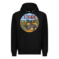 Black i can dig it armadillo Premium Hoodie - BarkalooDesign