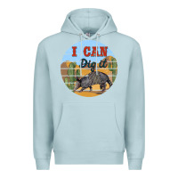 Blue Mist i can dig it armadillo Premium Hoodie - BarkalooDesign