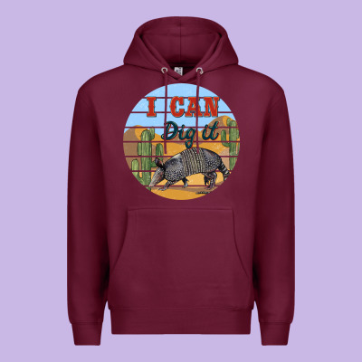 I Can Dig It Armadillo Premium Hoodie Designed By Barkaloodesign