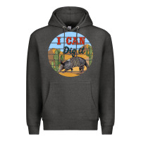Charcoal Heather i can dig it armadillo Premium Hoodie - BarkalooDesign