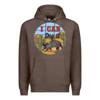 Coffee i can dig it armadillo Premium Hoodie - BarkalooDesign