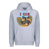 Heather Grey i can dig it armadillo Premium Hoodie - BarkalooDesign