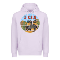 Lilac i can dig it armadillo Premium Hoodie - BarkalooDesign
