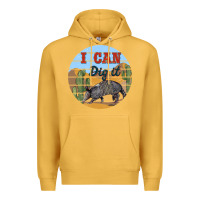 Mustard i can dig it armadillo Premium Hoodie - BarkalooDesign