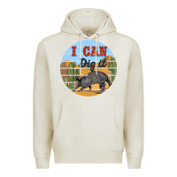 Oatmeal Heather i can dig it armadillo Premium Hoodie - BarkalooDesign