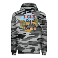 Slate Camo i can dig it armadillo Premium Hoodie - BarkalooDesign
