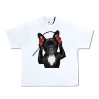 White french bulldog dj style Urban Heavy Tee - artisFamous