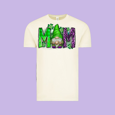 St Patricks Day Mom Gnome Vintage Tee Designed By Cowhidedigitalart