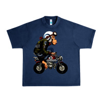 Navy monkey bike cartoon Urban Heavy Tee - artisFamous