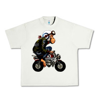 Pistachio monkey bike cartoon Urban Heavy Tee - artisFamous