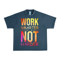 Midnight Navy work smarter not harder Urban Heavy Tee - artisFamous