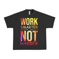 Pigment Black work smarter not harder Urban Heavy Tee - artisFamous