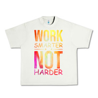 Pistachio work smarter not harder Urban Heavy Tee - artisFamous