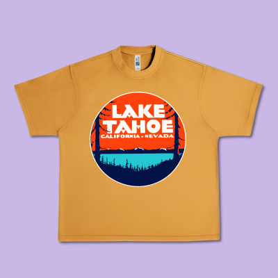 Lake Tahoe California Urban Heavy Tee Designed By Artisfamous