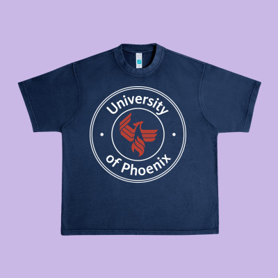 University Of Phoenix White Red Urban Heavy Tee Designed By Artisfamous