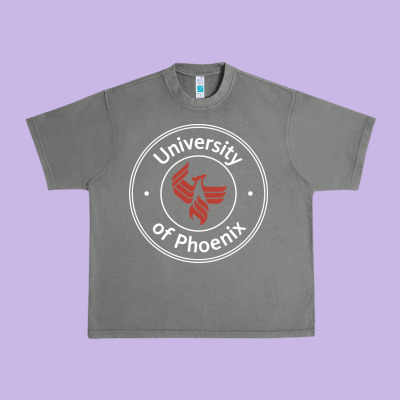 University Of Phoenix White Red Urban Heavy Tee Designed By Artisfamous