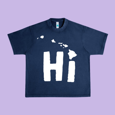 Hi Hawaii Urban Heavy Tee Designed By Artisfamous