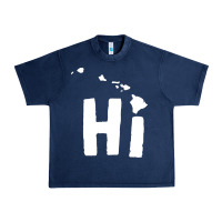 Navy hi hawaii Urban Heavy Tee - artisFamous
