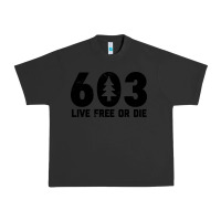 Pigment Black live free or die 603 tree Urban Heavy Tee - artisFamous