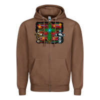 Chestnut cross leopard cowhide glitter serape Zipper Hoodie - RanaPortraitStore