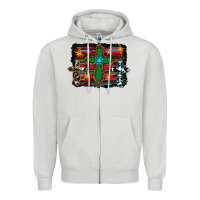 Dove Grey cross leopard cowhide glitter serape Zipper Hoodie - RanaPortraitStore