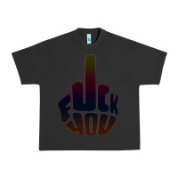 Pigment Black fuck you middle finger Urban Heavy Tee - artisFamous