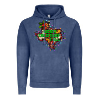 Vintage Denim merry Christmas y'all Texas map Vintage Hoodie - BarkalooDesign