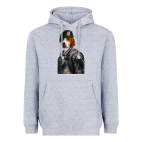 Heather Grey Pet Portraits, Custom Pet Portraits, Renaissance Pet Portraits, Custom Heavyweight Hoodie - RanaPortraitStore