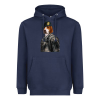 Navy Pet Portraits, Custom Pet Portraits, Renaissance Pet Portraits, Custom Heavyweight Hoodie - RanaPortraitStore