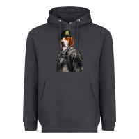 Smoke Pet Portraits, Custom Pet Portraits, Renaissance Pet Portraits, Custom Heavyweight Hoodie - RanaPortraitStore