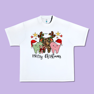 Merry Christmas Tooth Urban Heavy Tee Designed By Cowhidedigitalart
