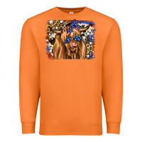 Carrot 4th of July Highland Cattle Premium Sweatshirt - RanaPortraitStore