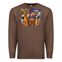 Chestnut 4th of July Highland Cattle Premium Sweatshirt - RanaPortraitStore