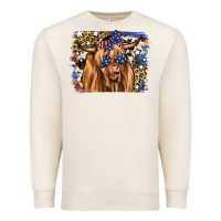 Sandshell 4th of July Highland Cattle Premium Sweatshirt - RanaPortraitStore