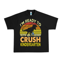 Black i'm ready to crush kindergarten dinosaur back to school kids t shirt Urban Heavy Tee - artisFamous