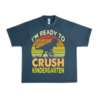 Midnight Navy i'm ready to crush kindergarten dinosaur back to school kids t shirt Urban Heavy Tee - artisFamous