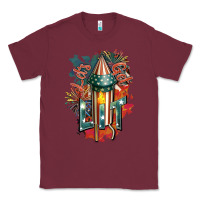 Burgundy Let's get lit Classic Tee - FaDigitalArtStudio