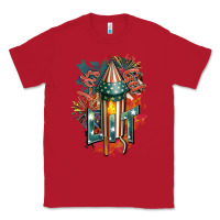 Red Let's get lit Classic Tee - FaDigitalArtStudio
