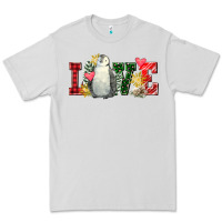 Dove Grey christmas penguin love Premium Tee - FaDigitalArtStudio